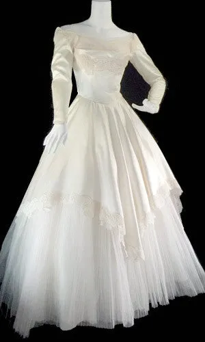 1950's William Cahill Beverly Hills Vintage Wedding Dress