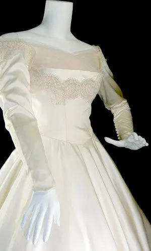 1950's William Cahill Beverly Hills Vintage Wedding Dress