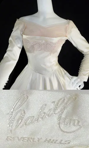 1950's William Cahill Beverly Hills Vintage Wedding Dress