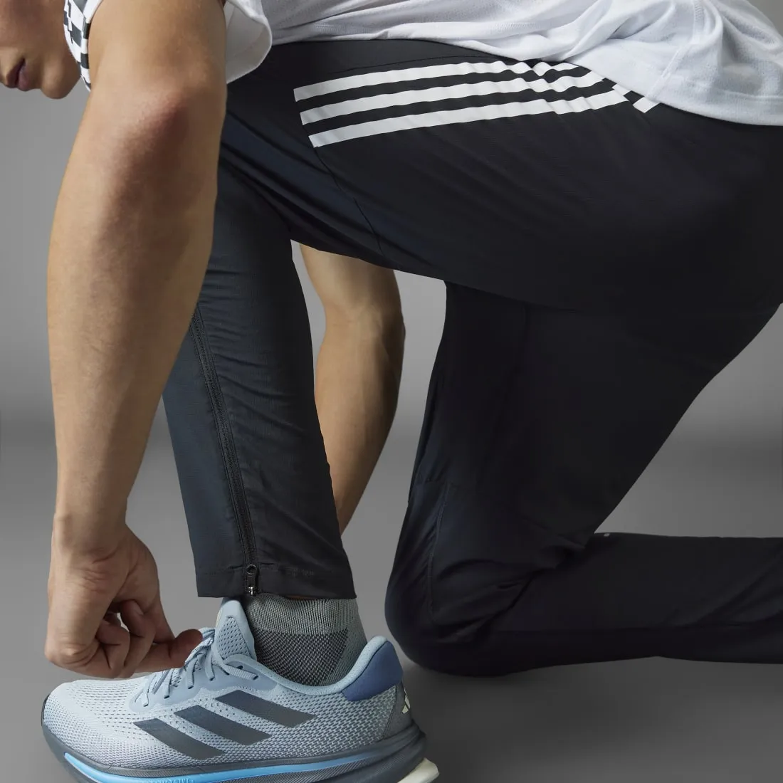 Adidas Own The Run 3- Stripes Men's Track Pants Black