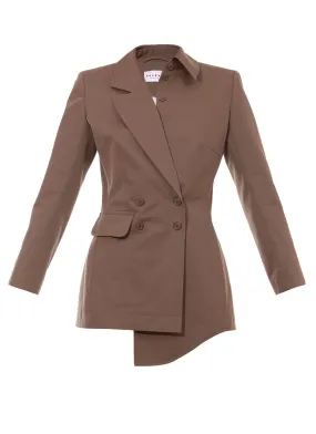 Asymetric blazer khaki