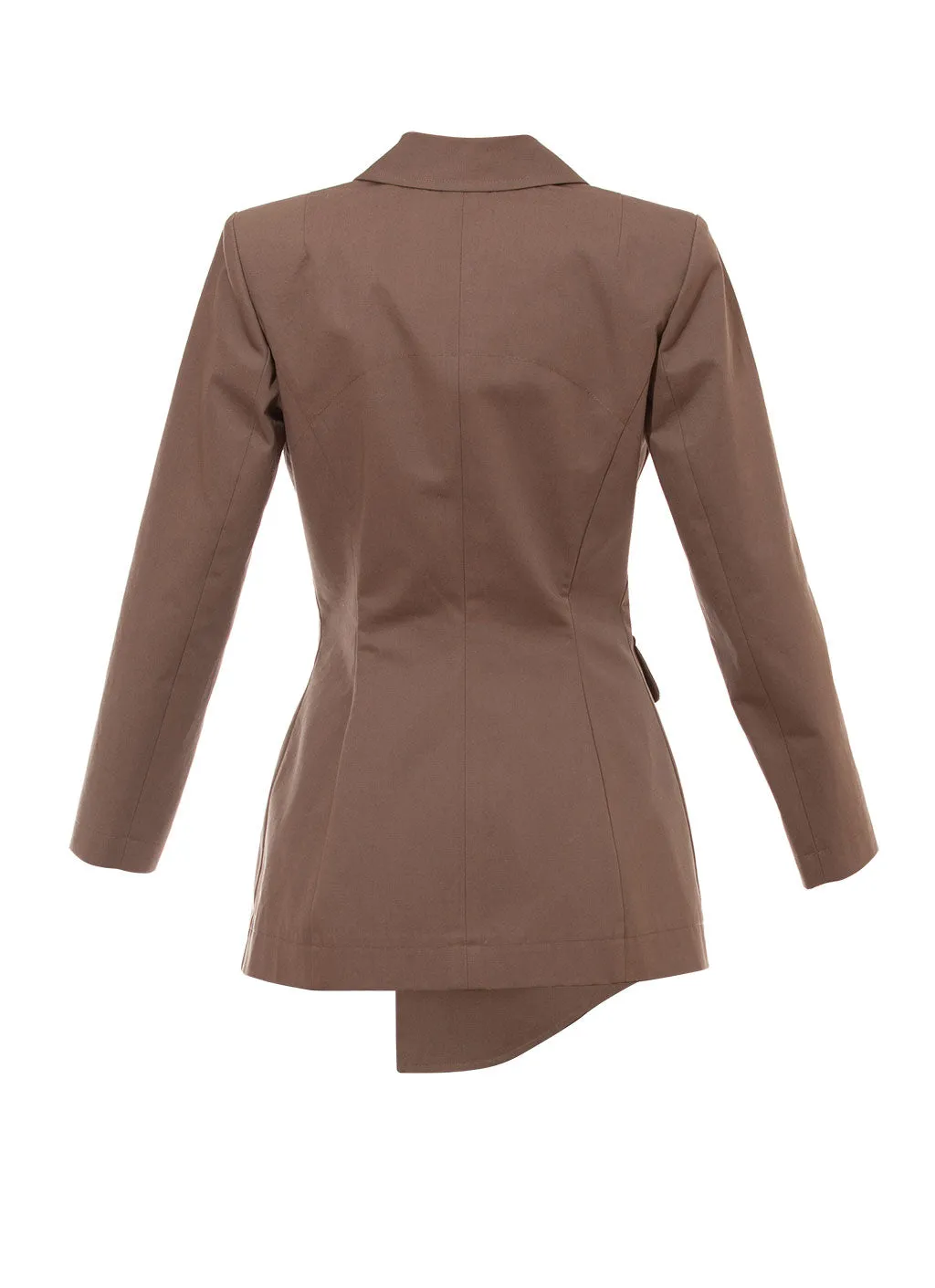 Asymetric blazer khaki