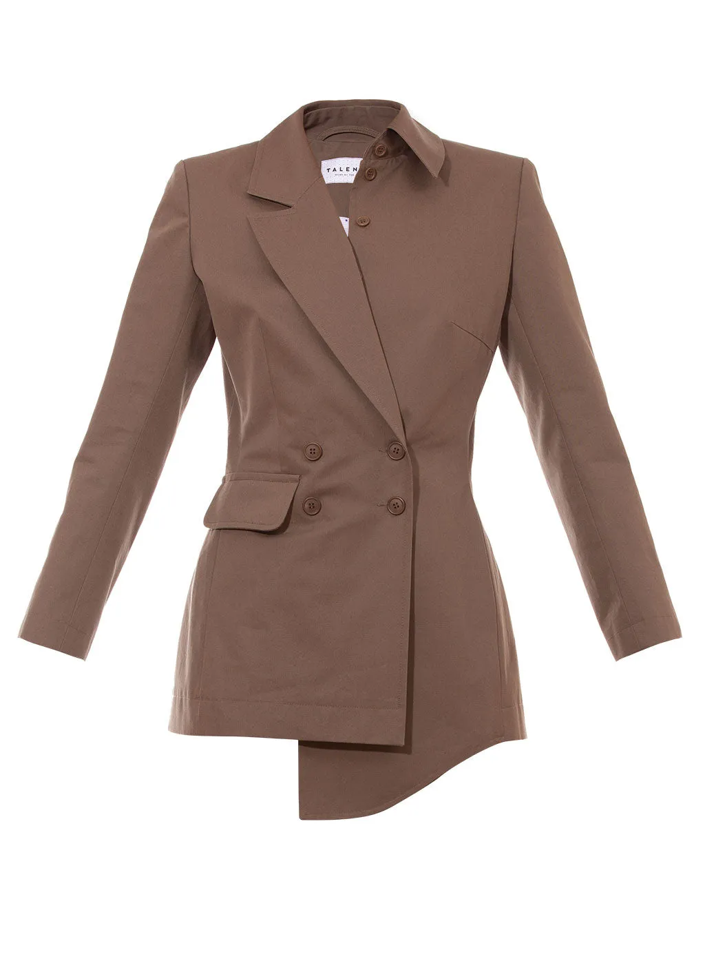 Asymetric blazer khaki