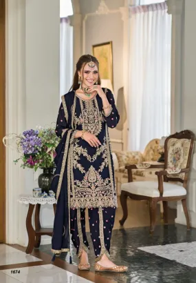 Beautiful Designer Eba Aahana 1672-1674 Series Latest Pakistani Salwar Kameez