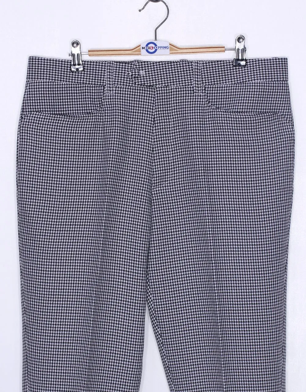 Black and White Houndstooth Mod Suit