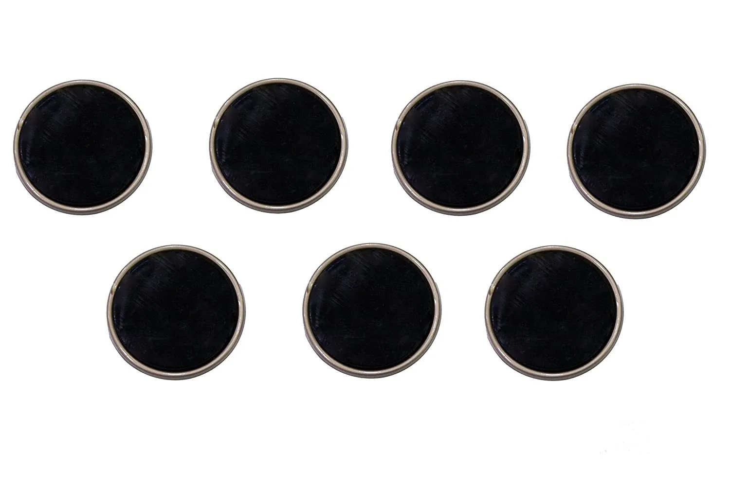 Black Plain Designer Metal Coat Buttons