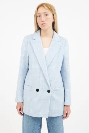Blue & White Checked Blazer
