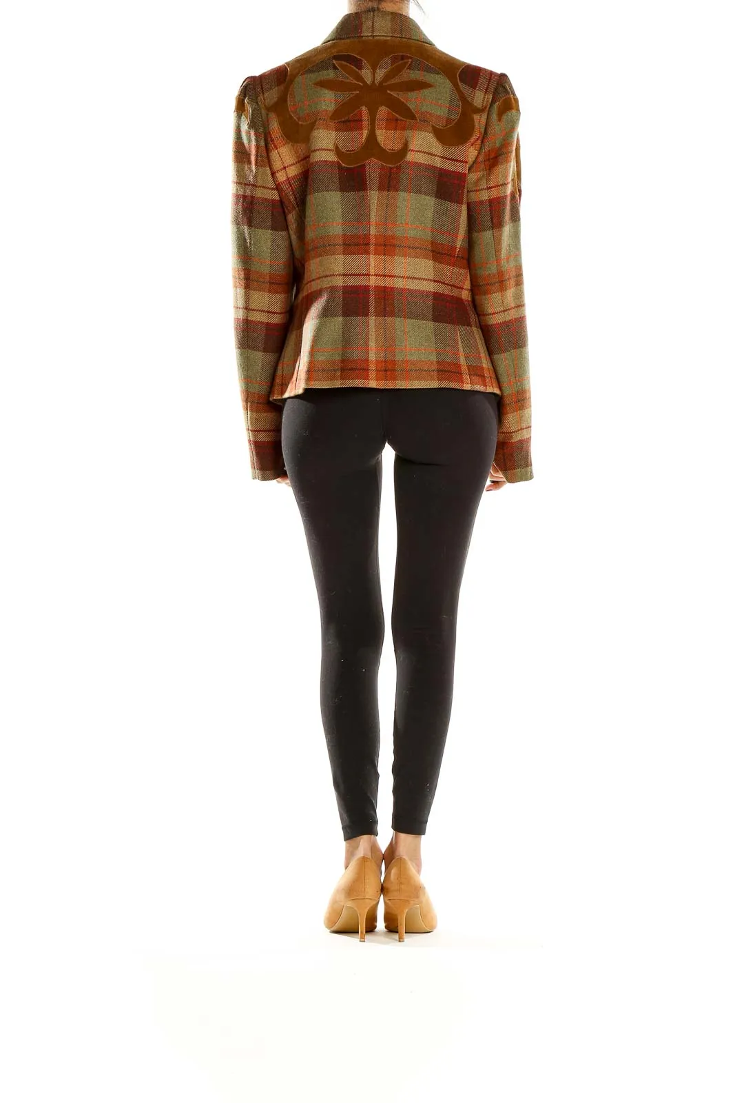 Brown Plaid Wool Blazer