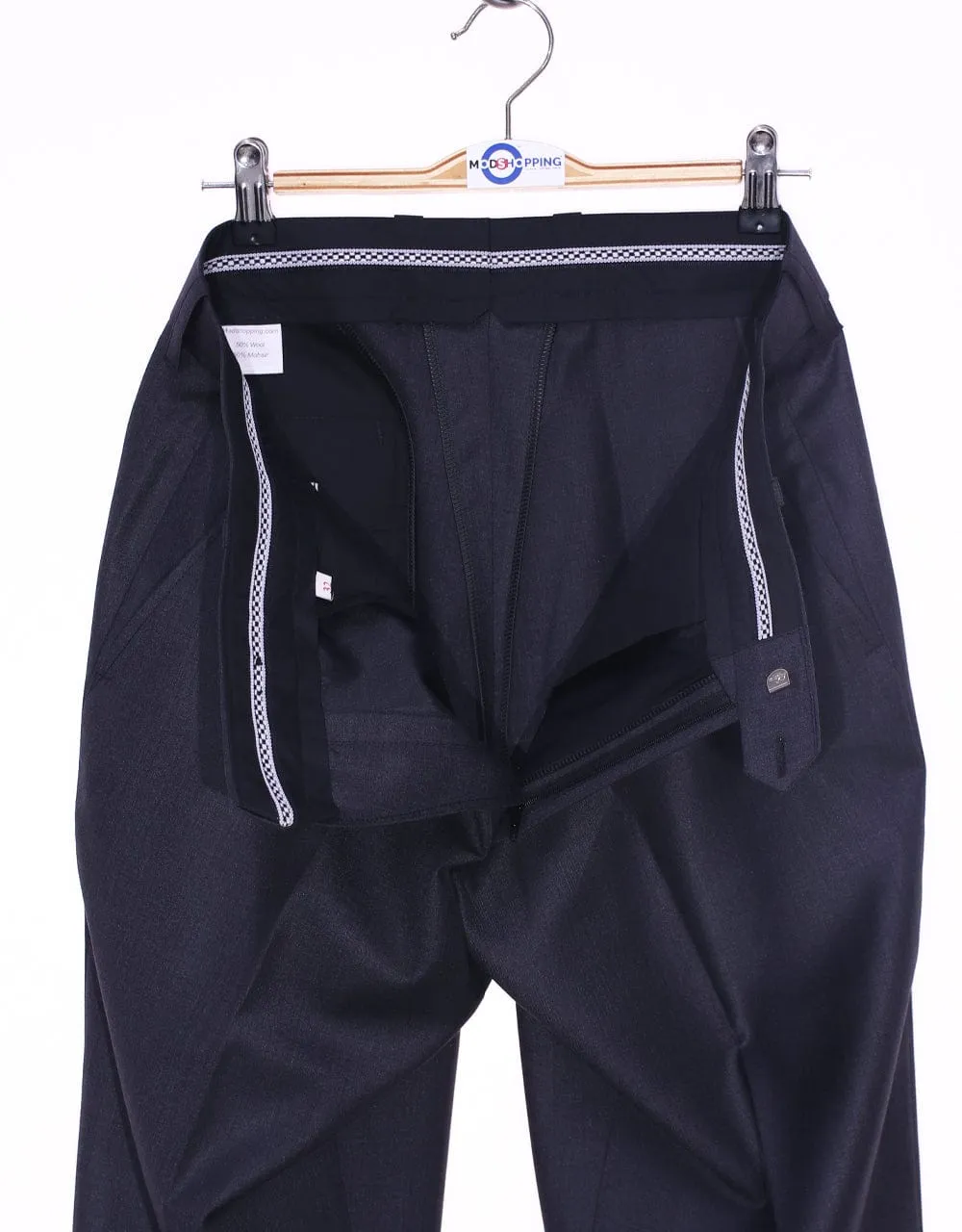 Charcoal Grey Tailored Mod Suit