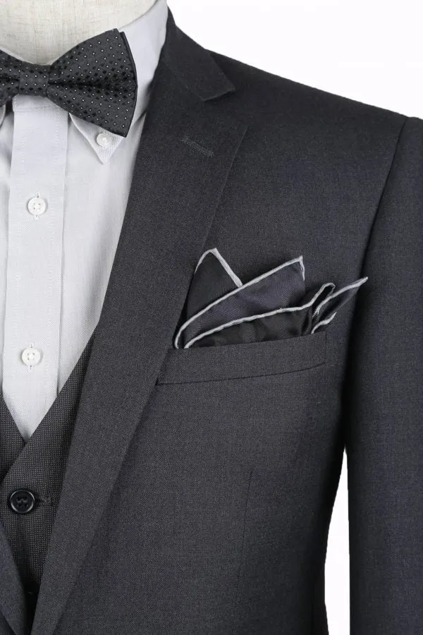 Charcoal Slim Fit 2 Pc Suit