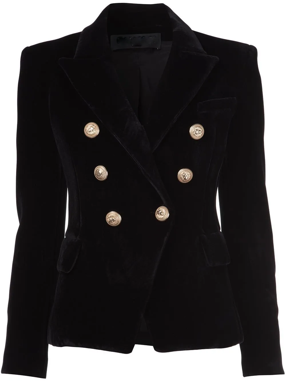 Classic Black Velvet Blazer