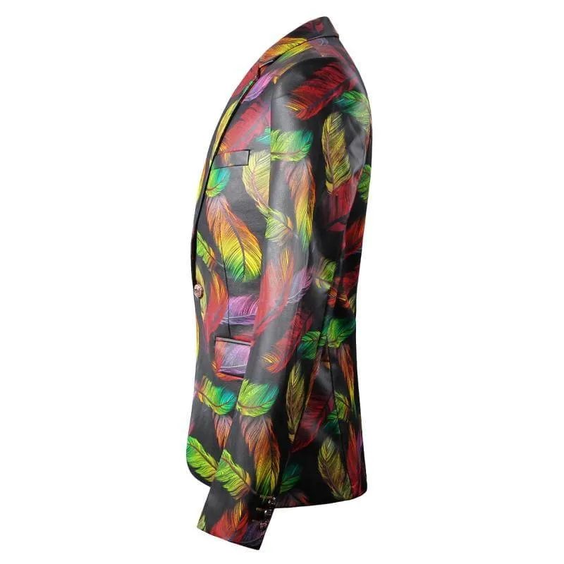 Colorful Printed Blazer Luxury Casual Suit Jacket