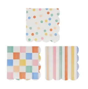 Colourful Pattern Small Napkins (x 16)