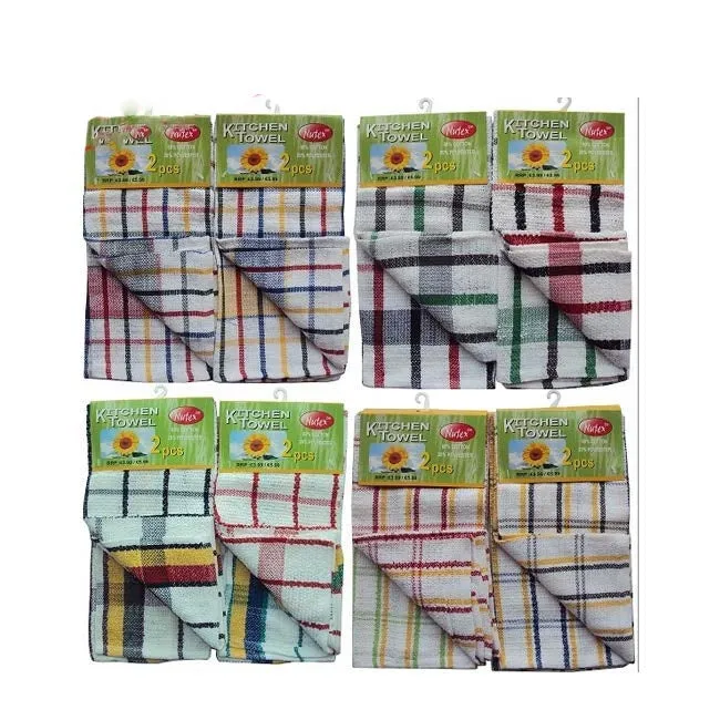 Cotton Checked Kitchen Towel 2pc