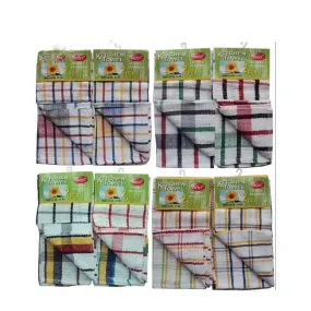 Cotton Checked Kitchen Towel 2pc