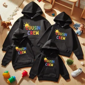 Cousin Crew Sun Matching Black Hoodies
