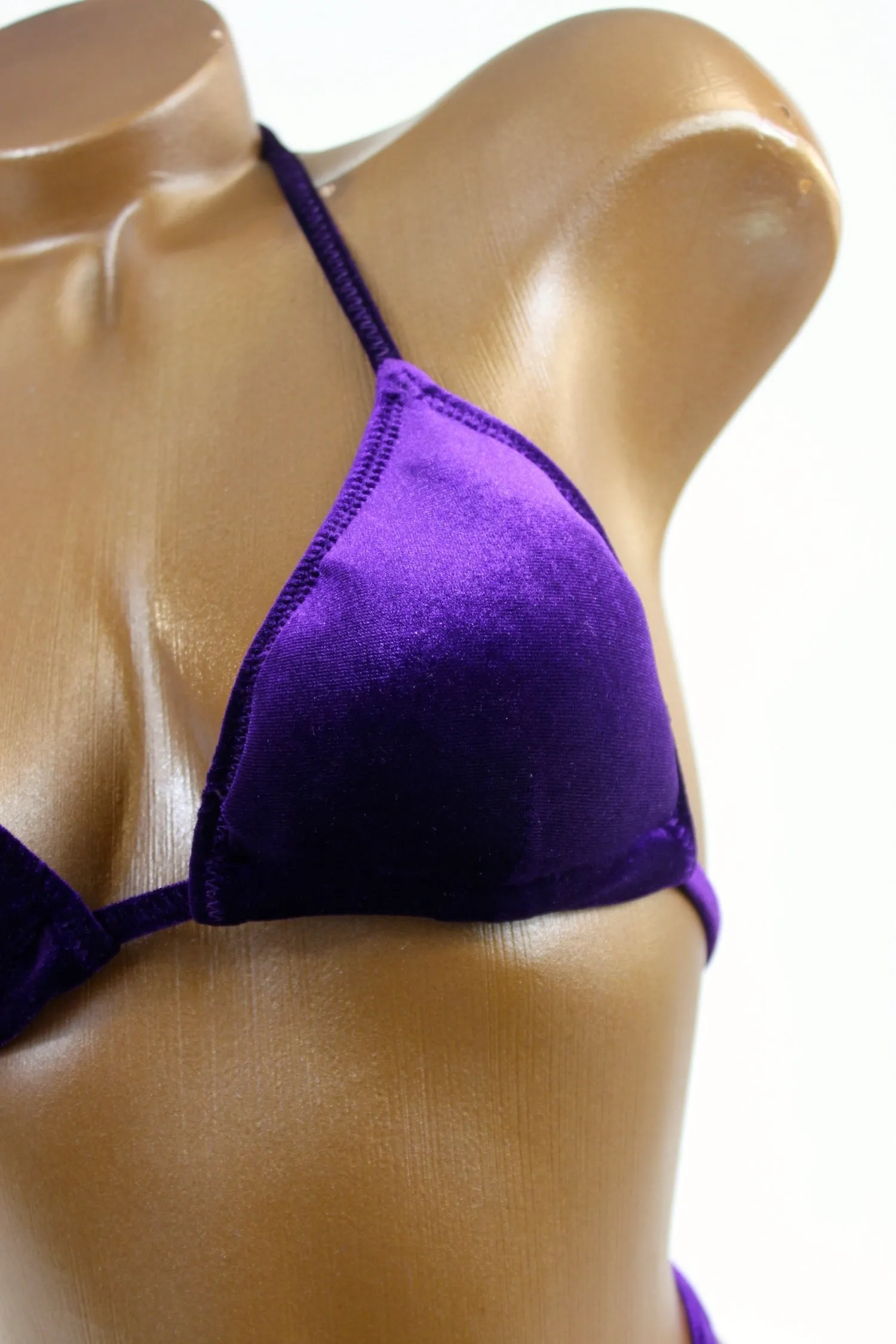 Deep Eggplant Velvet Posing Suit