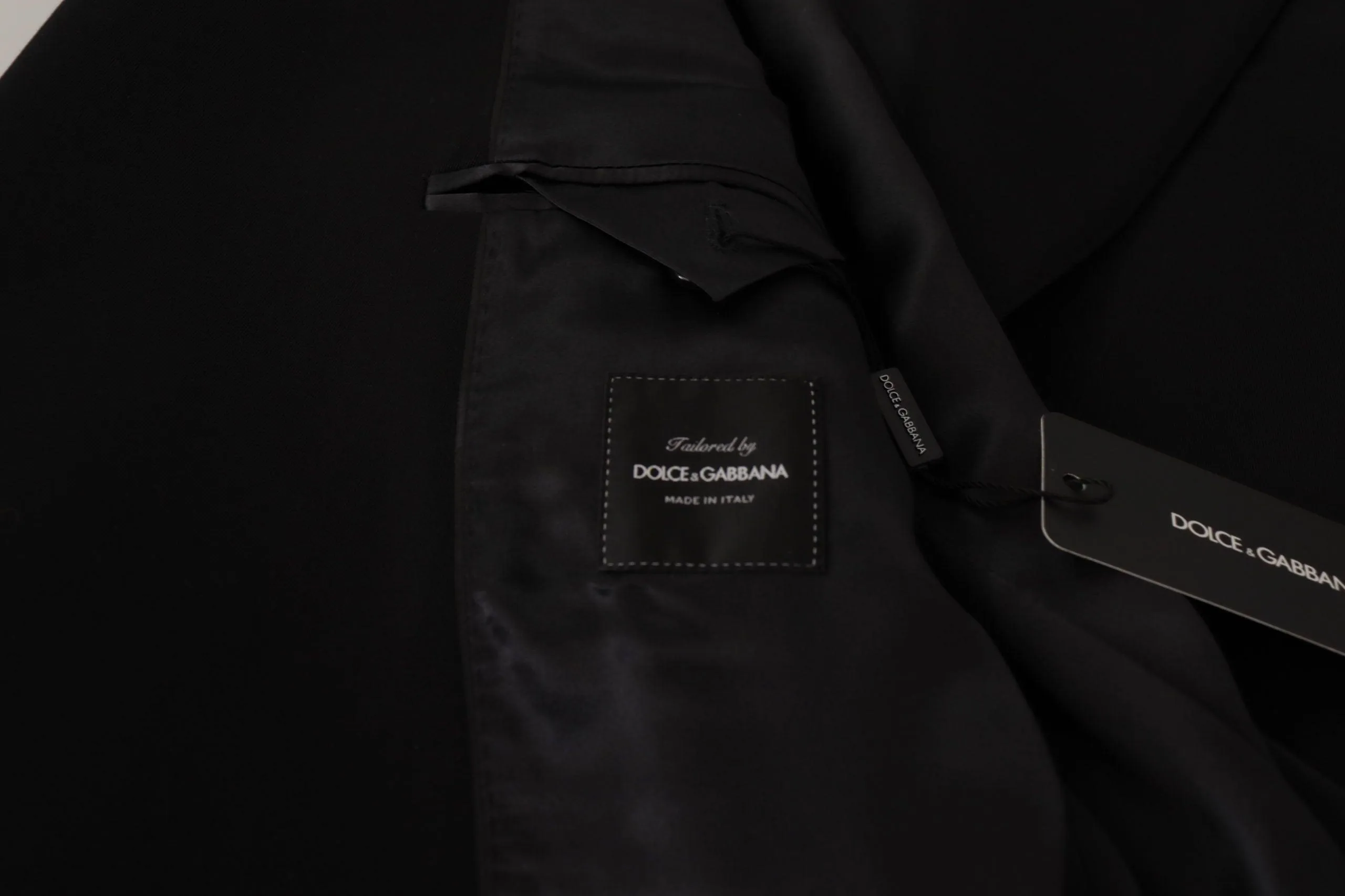 Dolce & Gabbana Black Wool Single Breasted Jacket Blazer