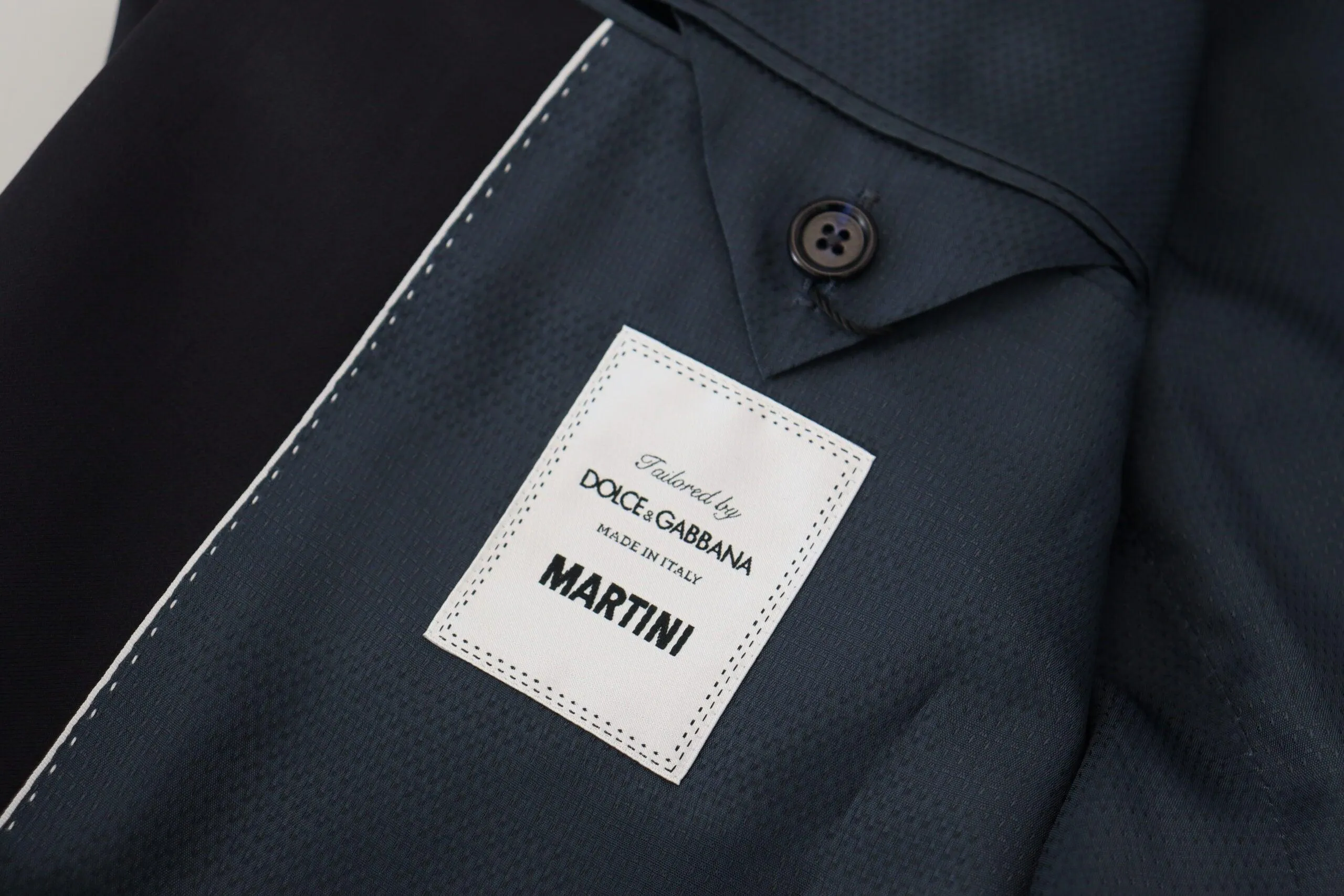 Dolce & Gabbana Dark Blue Coat Jacket Martini Blazer