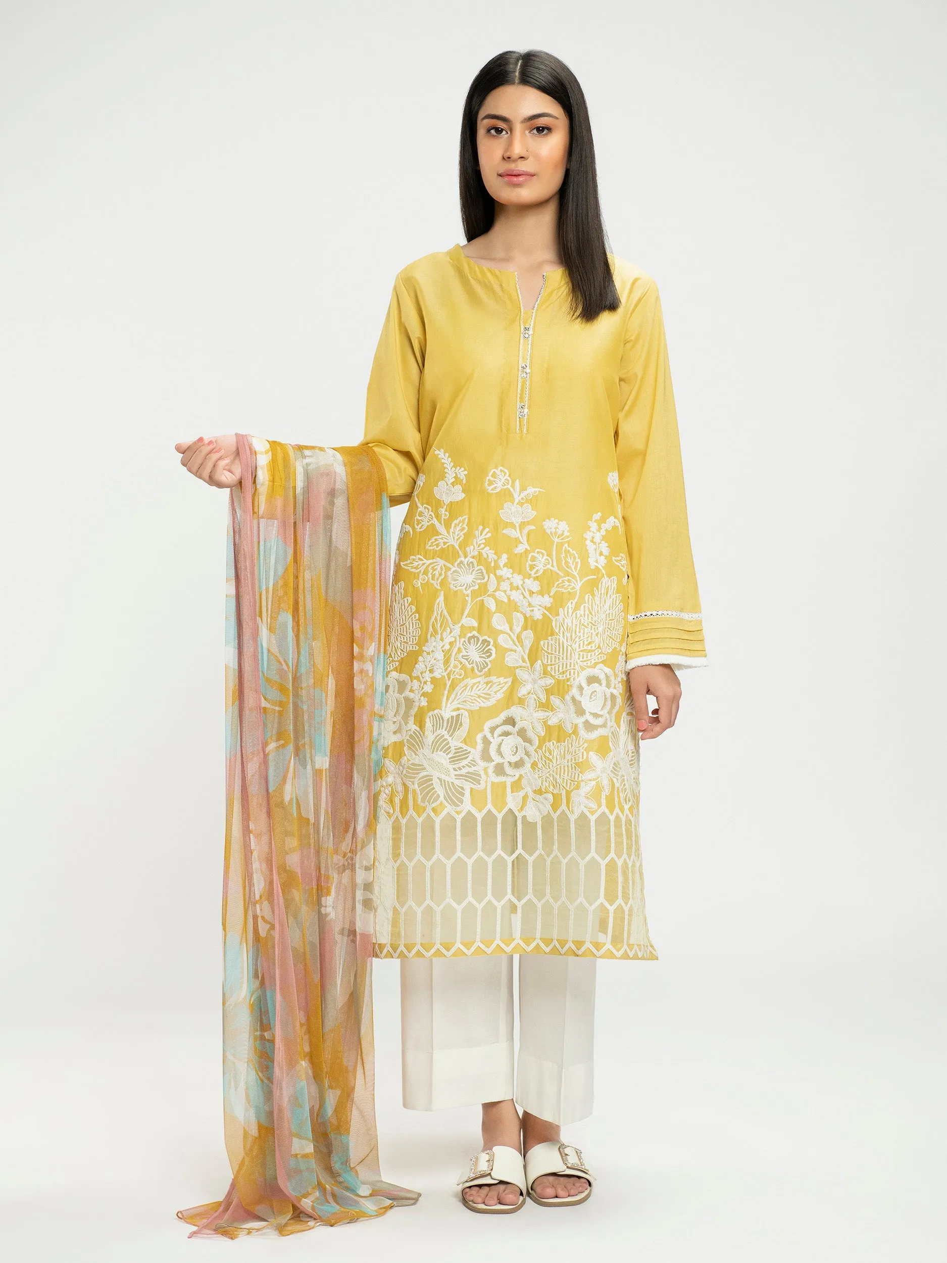 Embroidered 2 Piece Suit