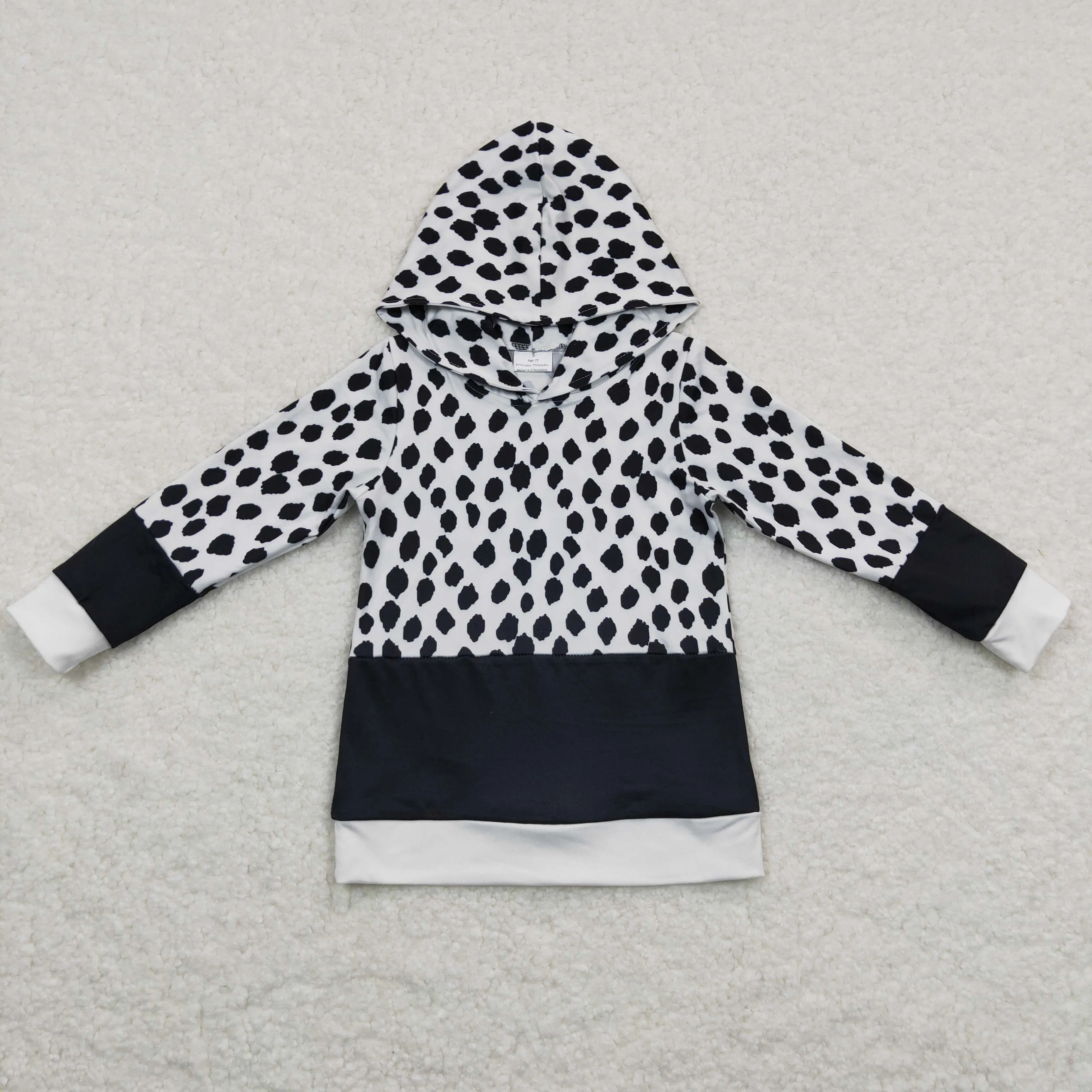 girls black fleck hoodies tops GT0202