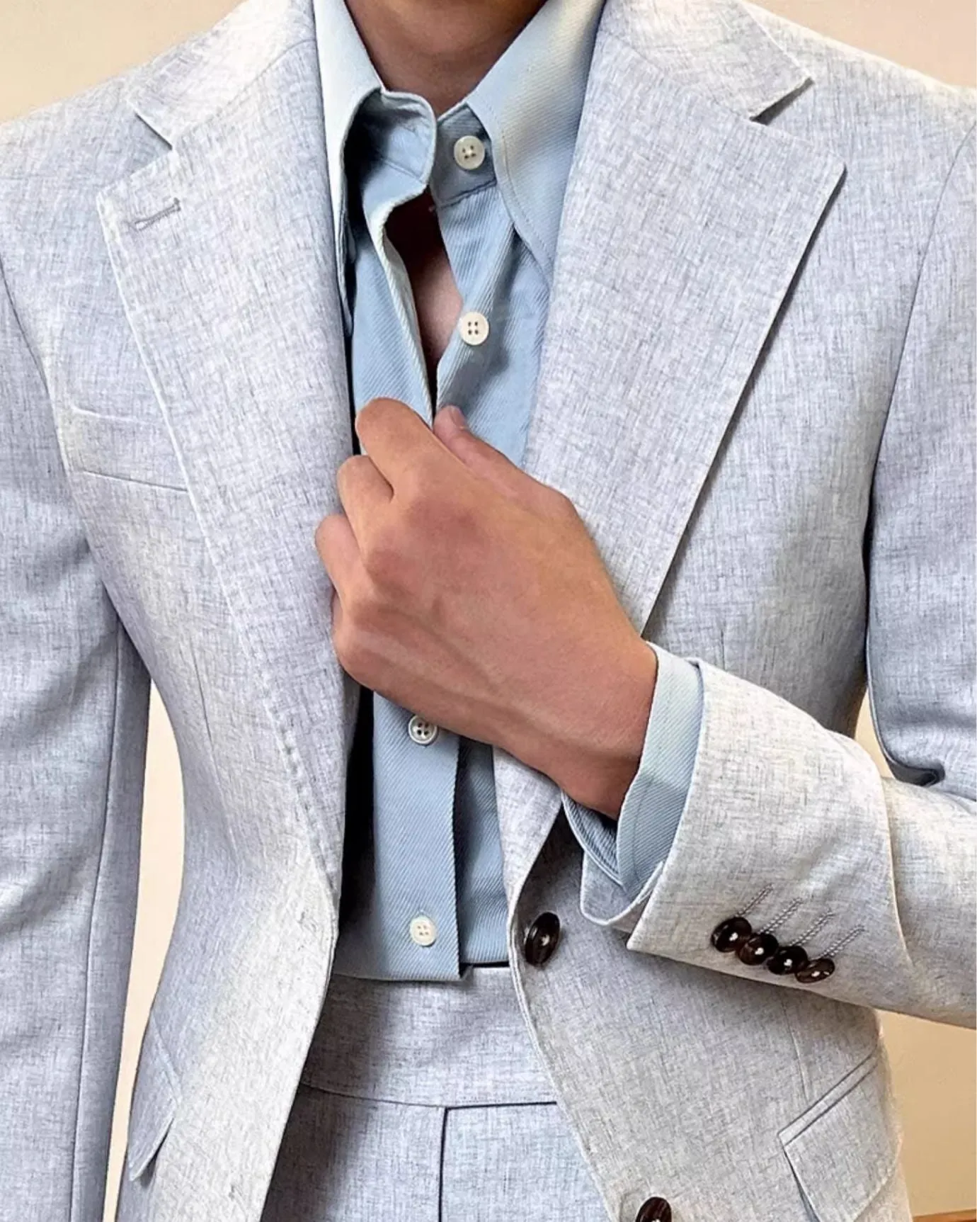 Gray Italian Business Suit Trousers & Blazer