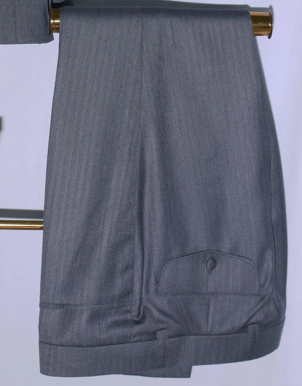 Grey Herringbone 3 Piece Suit