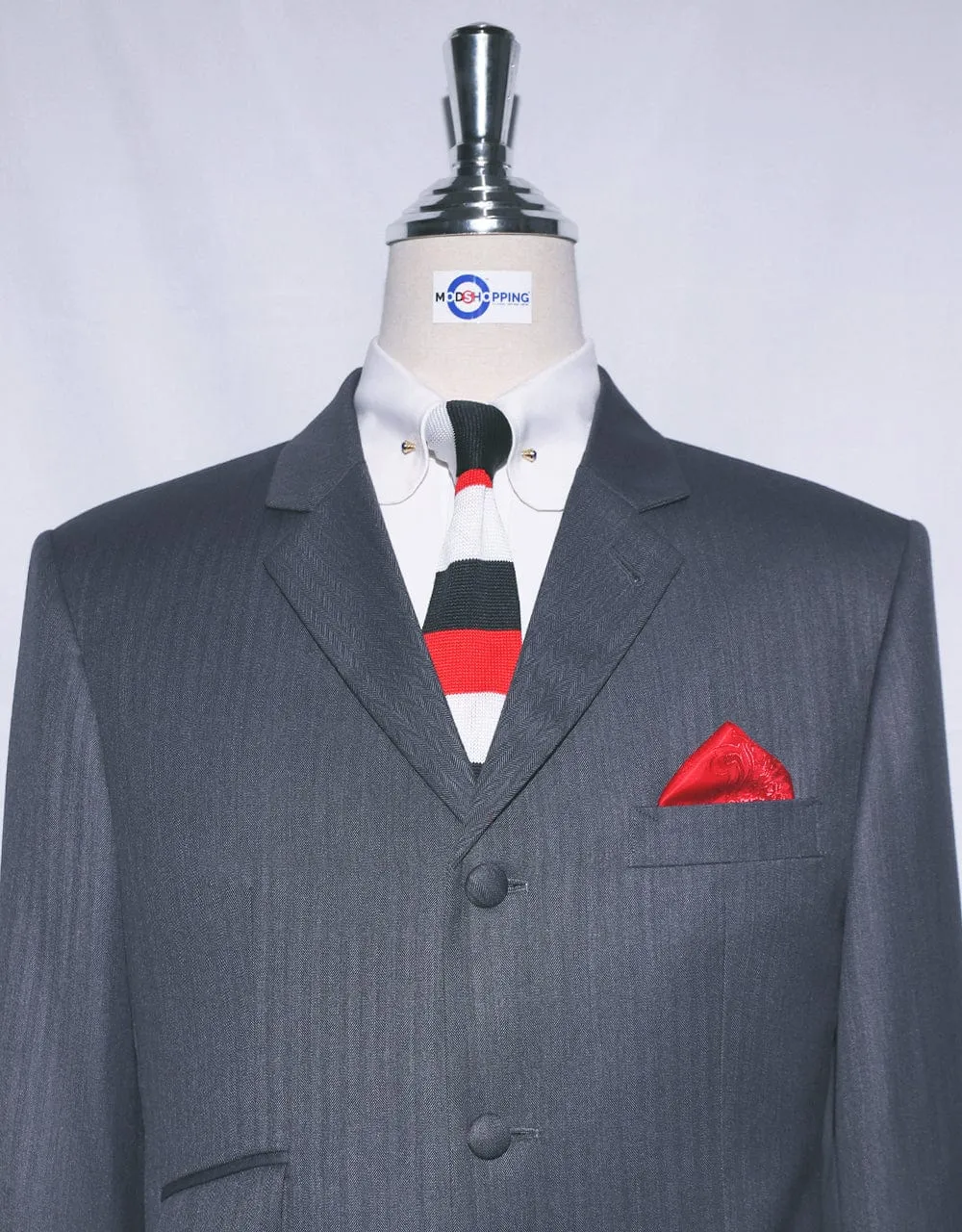 Grey Herringbone 3 Piece Suit