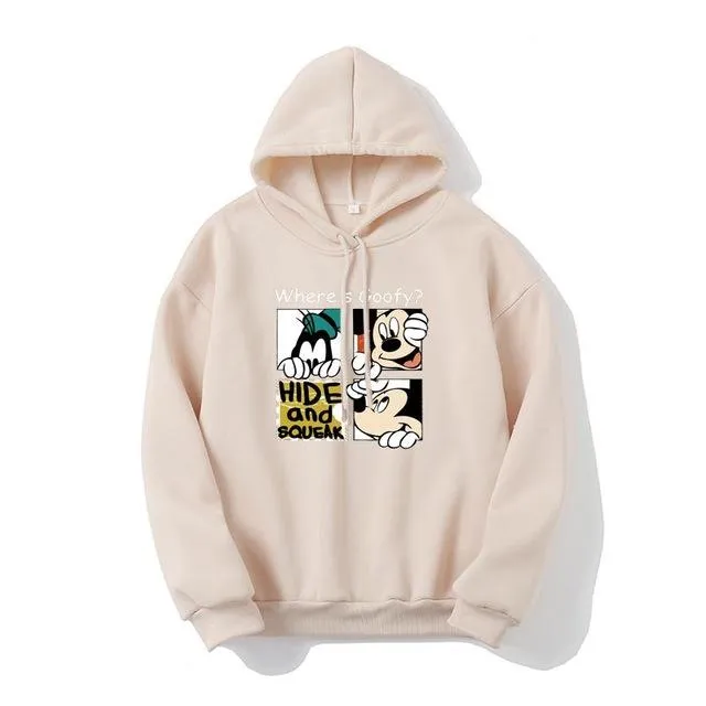 Hoody Sweatshirt Embroidery Love Heart Fleece Lady Hoodie