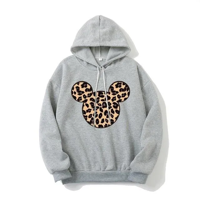 Hoody Sweatshirt Embroidery Love Heart Fleece Lady Hoodie