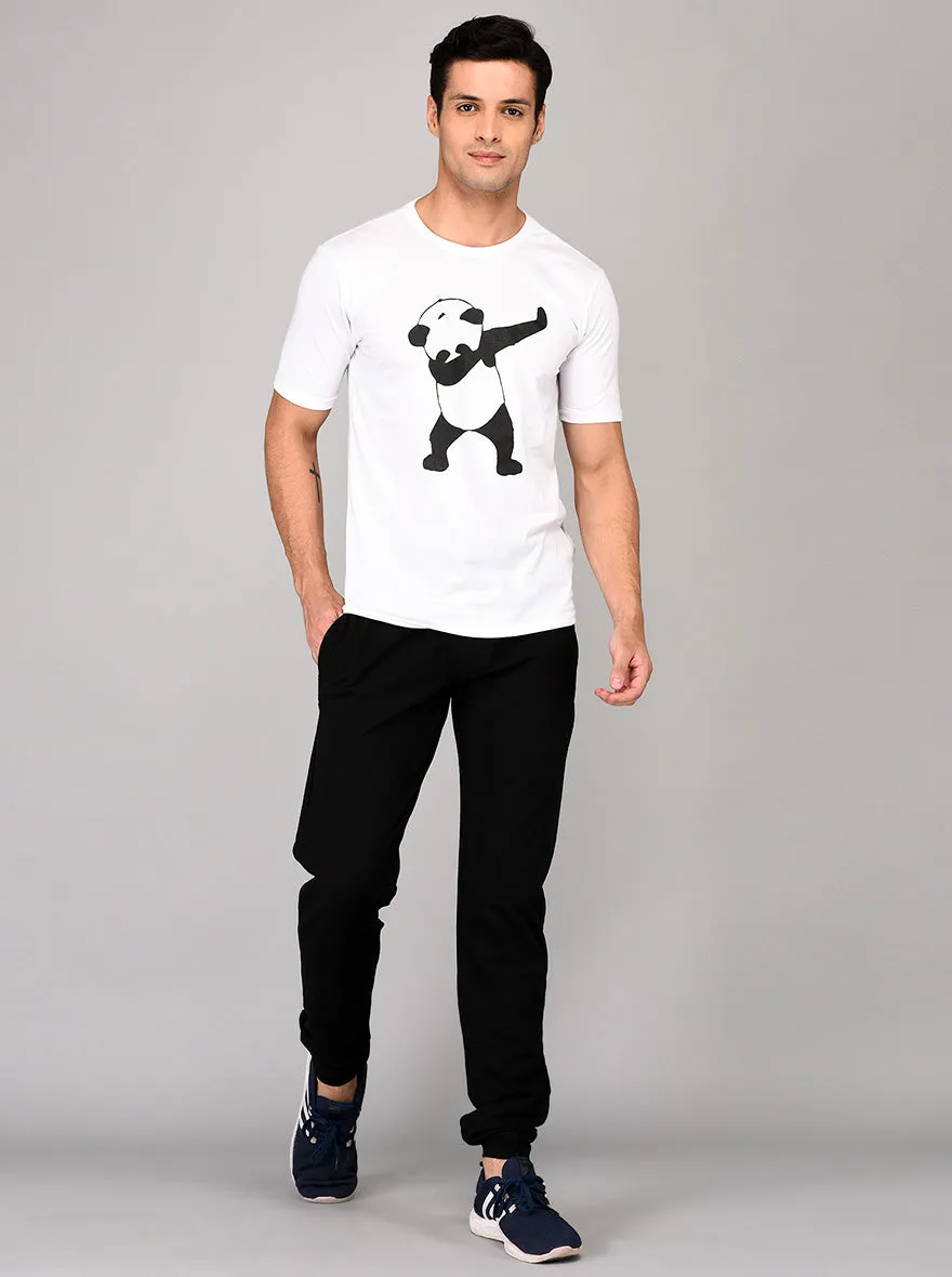 JadeBlue Black Regular Fit Track Pants