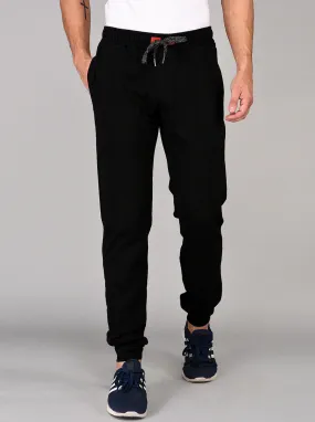 JadeBlue Black Regular Fit Track Pants