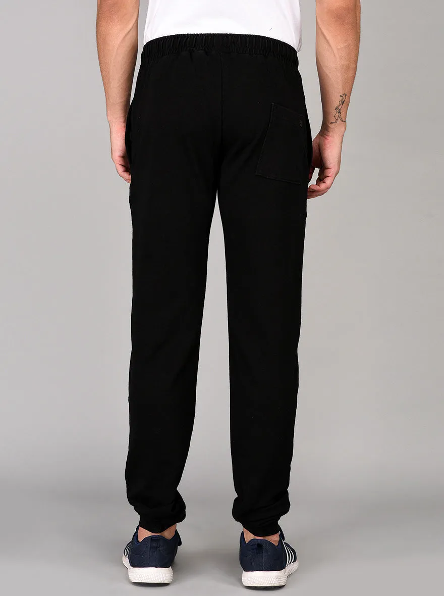 JadeBlue Black Regular Fit Track Pants