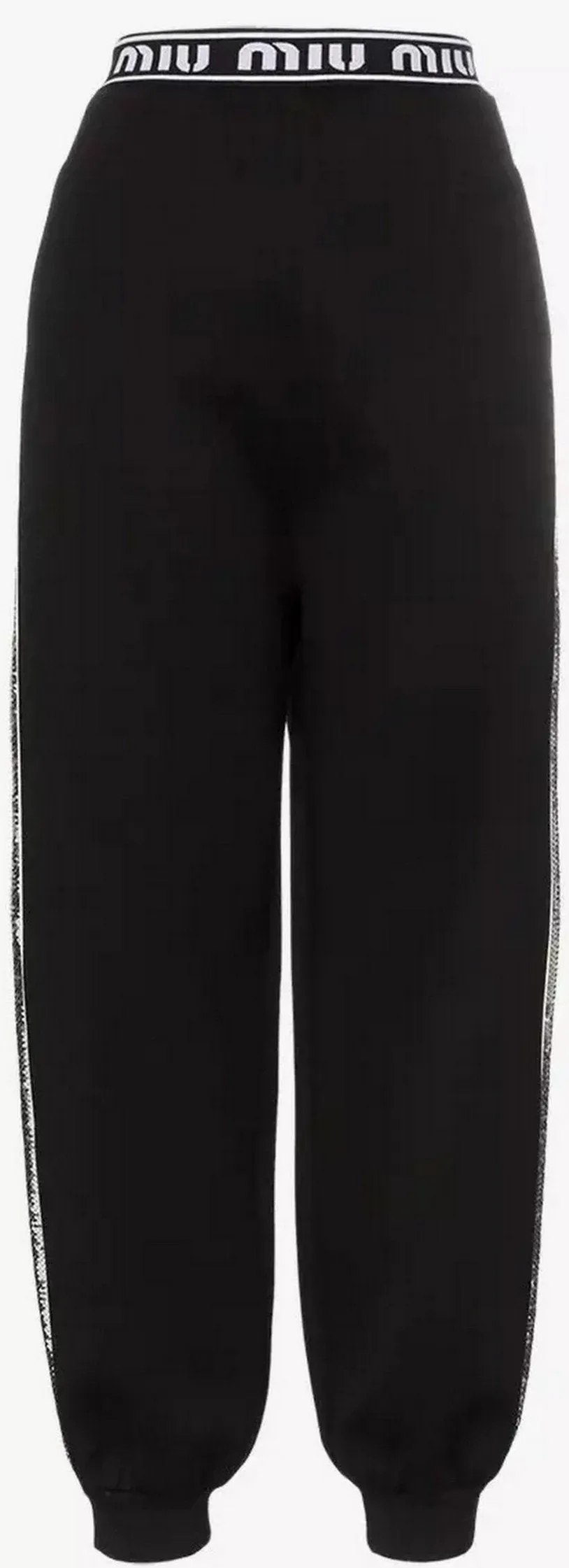 Logo Band Sequin Stripe Track Pants