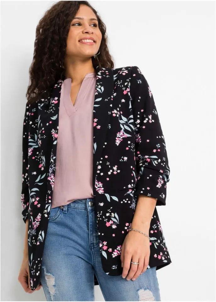 Long Jacket with Bodyflirt print, black