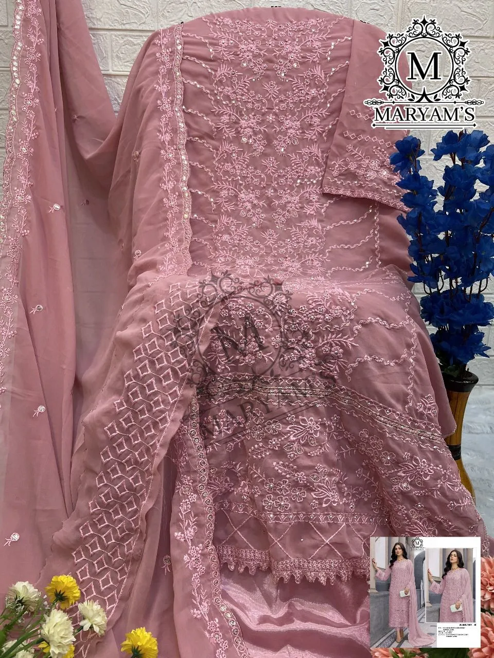 Maryams 161 Faux Georgette Pakistani Suits
