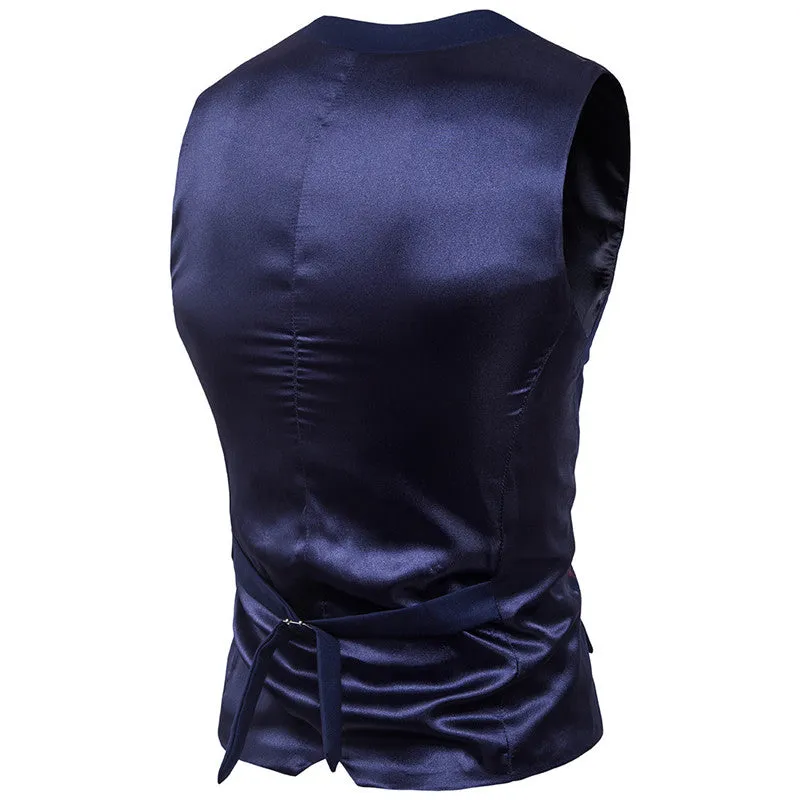 Men'S Business Casual Slim Vests Suits