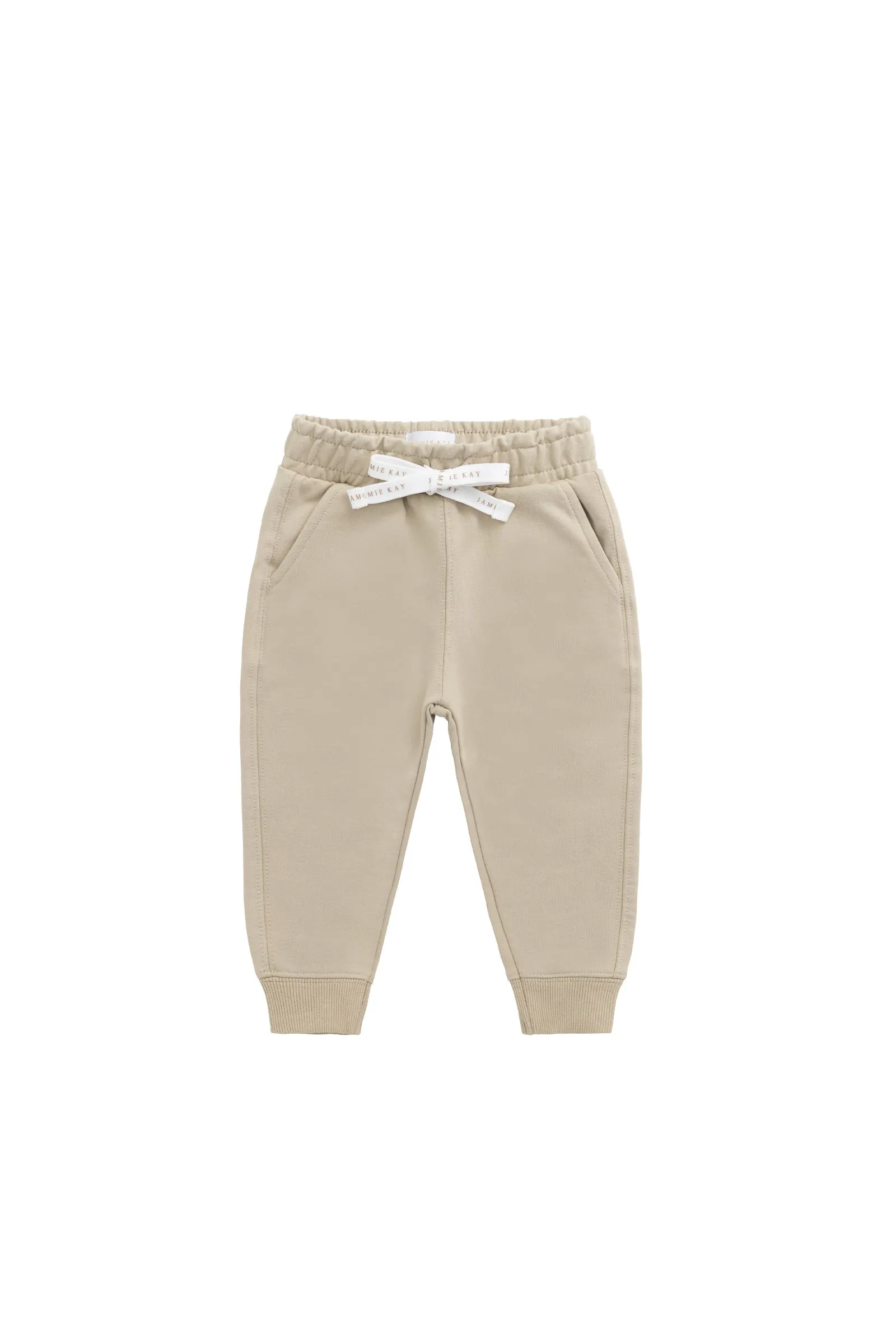 Organic Cotton Jalen Track Pant - Biscuit