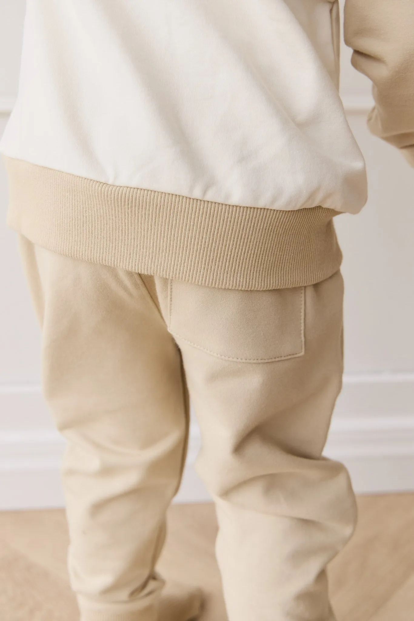 Organic Cotton Jalen Track Pant - Biscuit