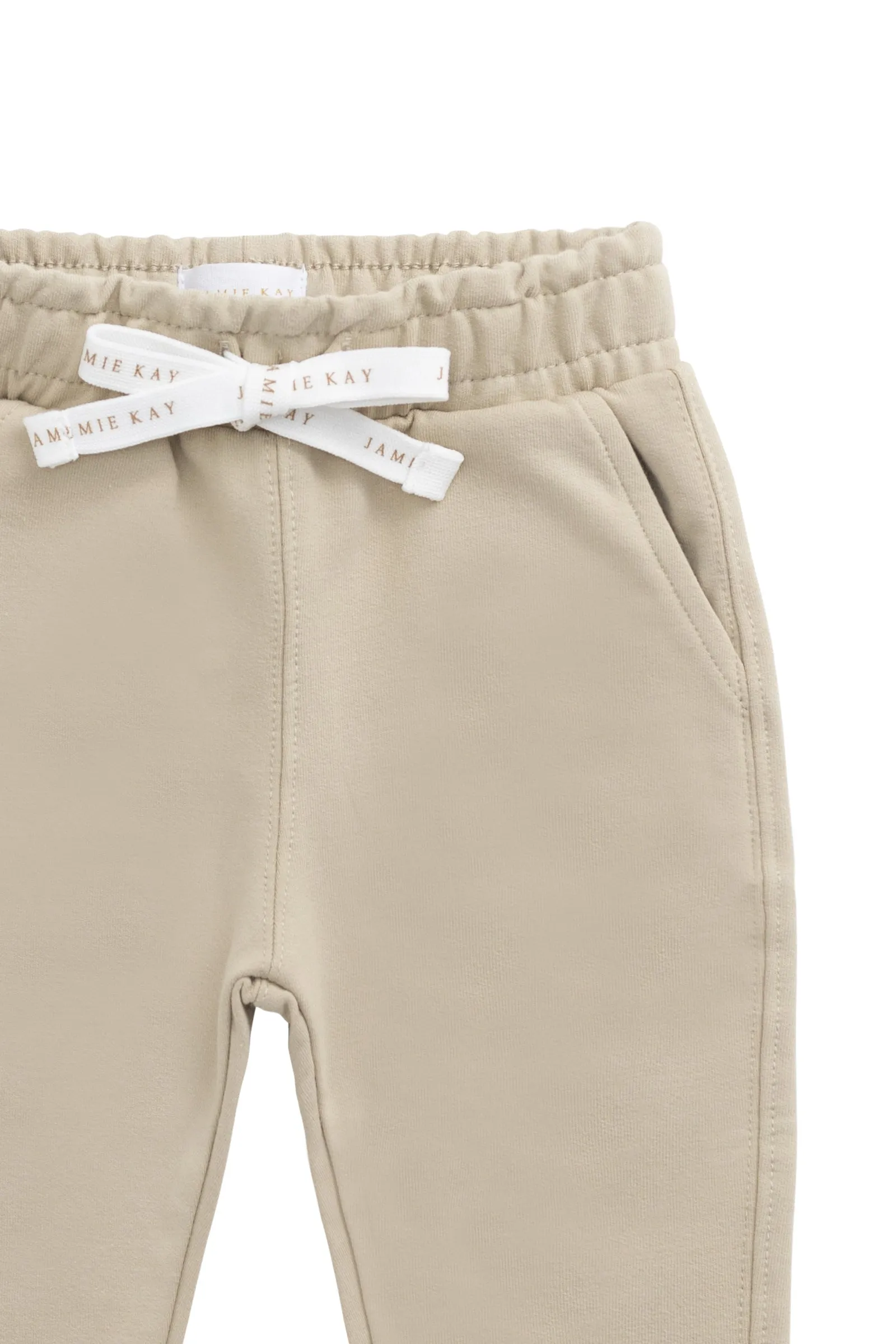 Organic Cotton Jalen Track Pant - Biscuit