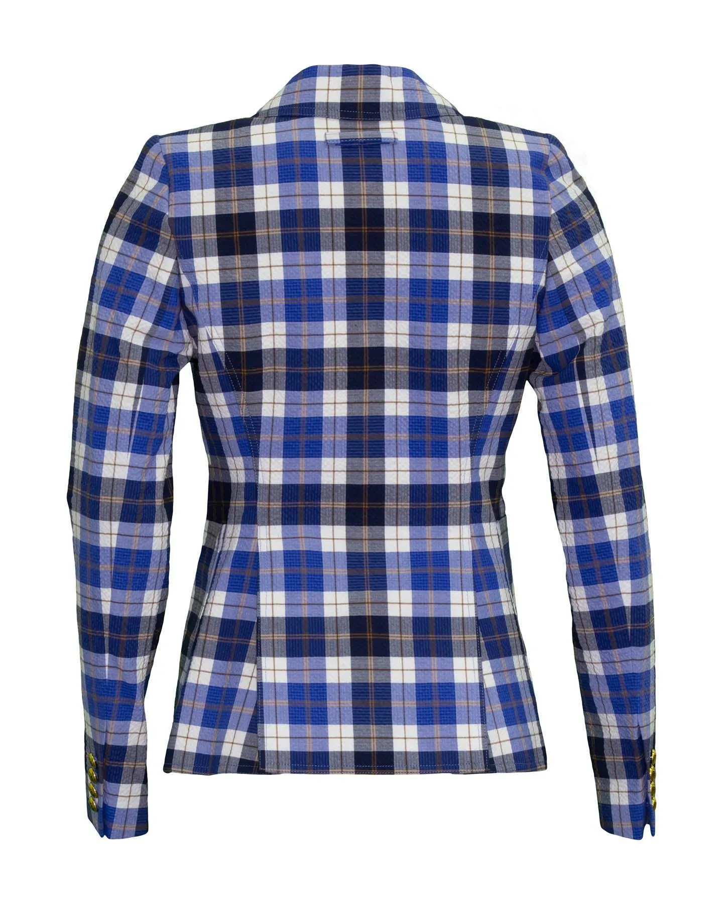 Patch Pocket Duchess Blazer Blue Plaid