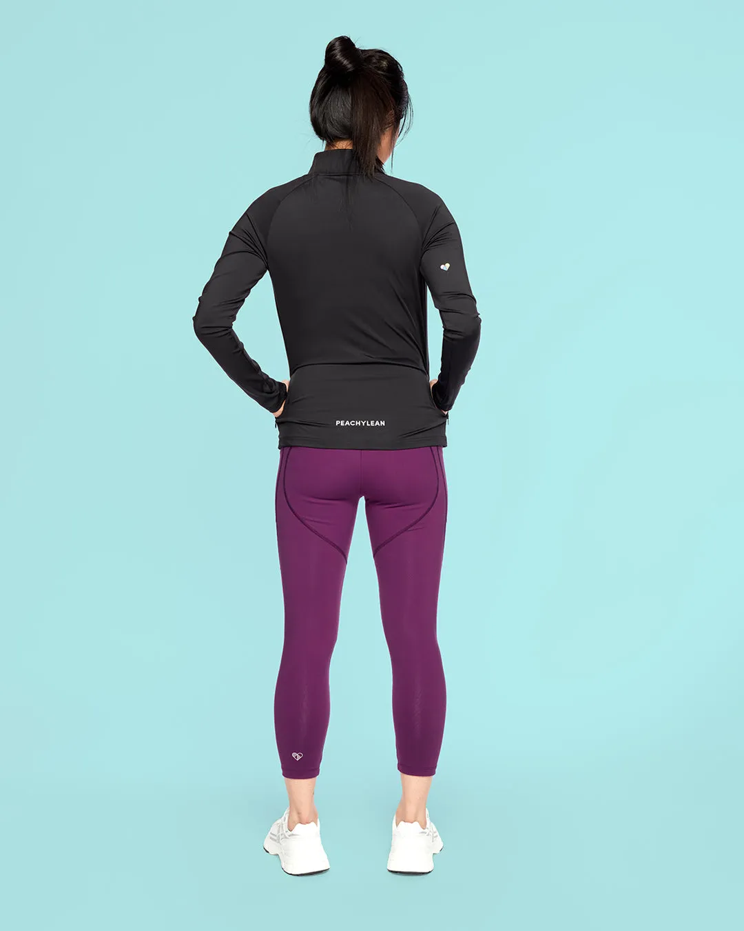 Peachylean Structured Full-Zip Top Black