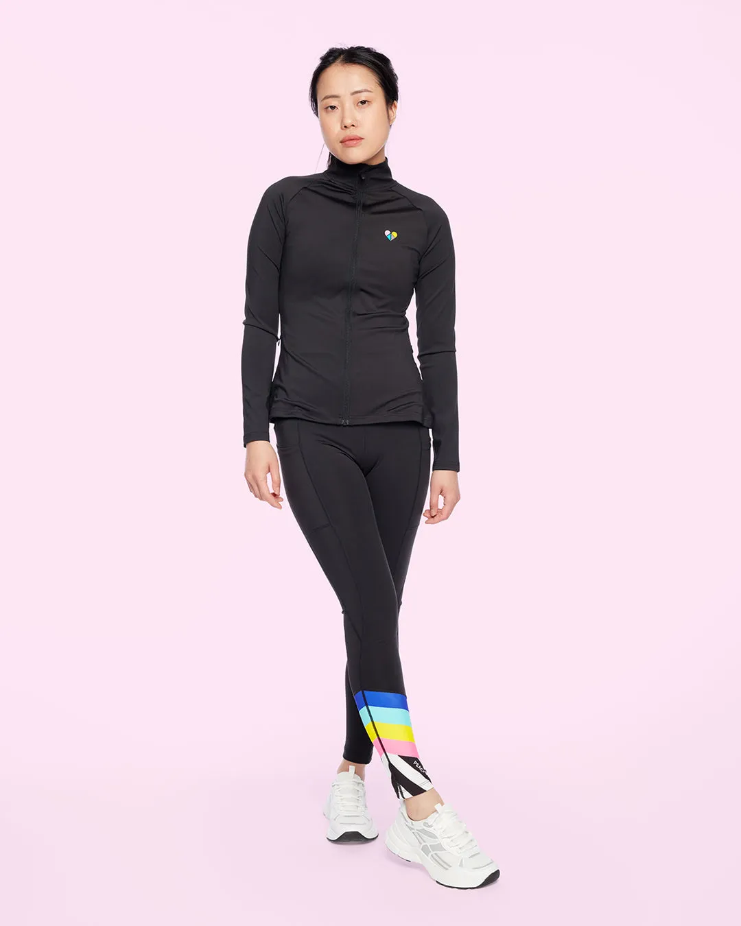 Peachylean Structured Full-Zip Top Black