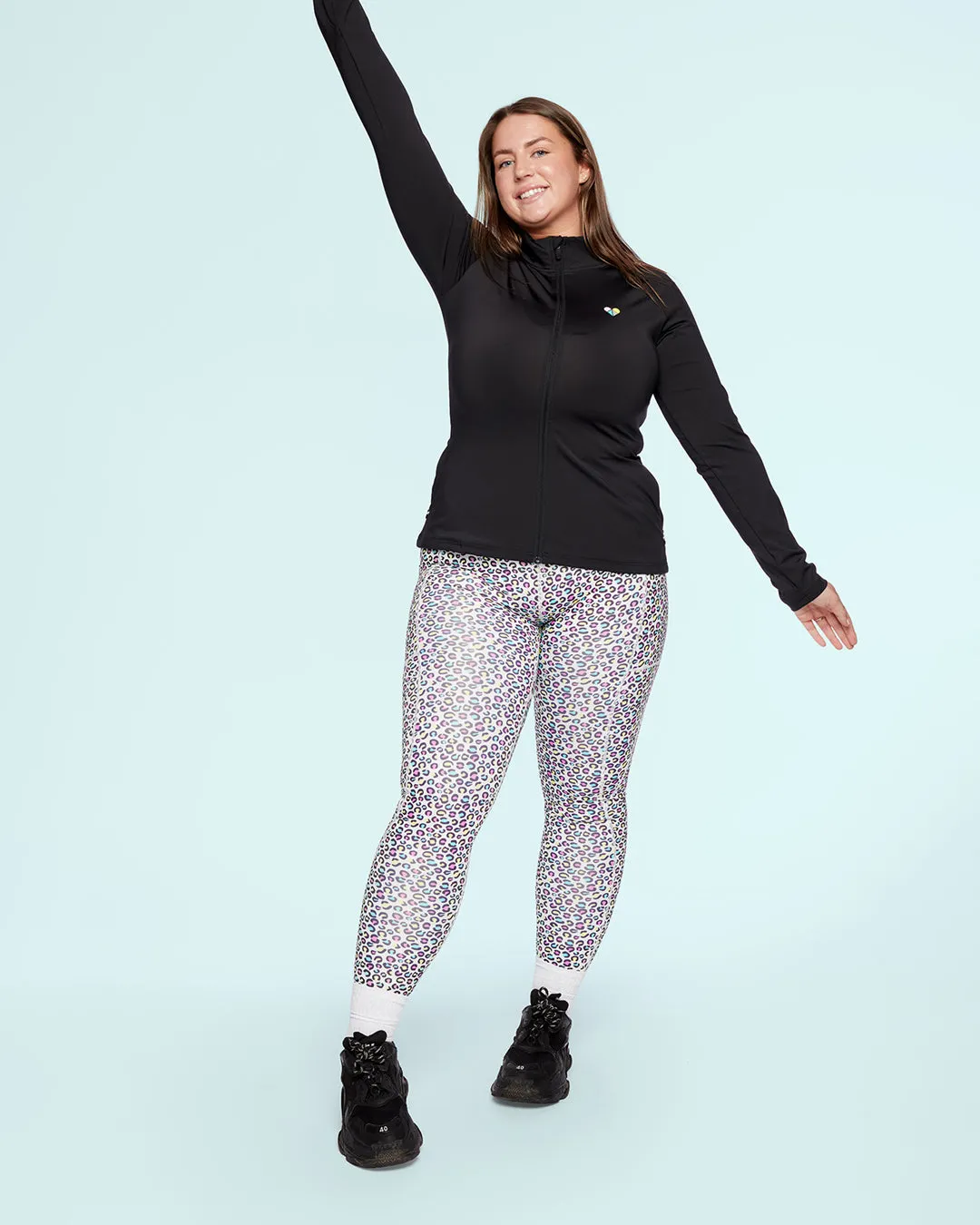 Peachylean Structured Full-Zip Top Black