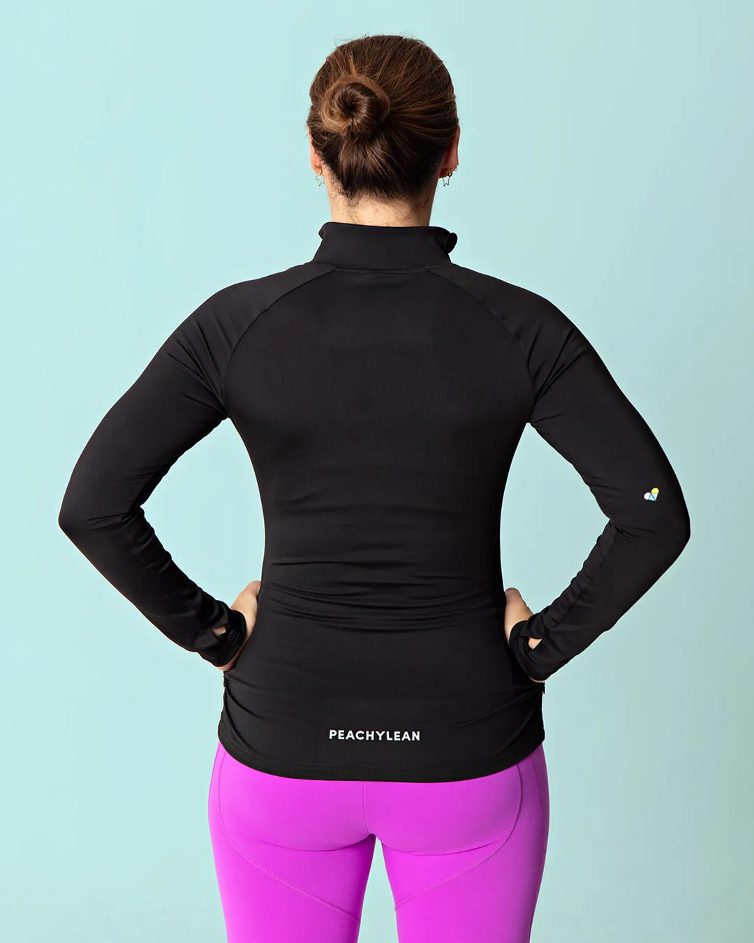 Peachylean Structured Full-Zip Top Black