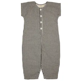 Pigeon Organics Jumpsuit (seersucker check), black
