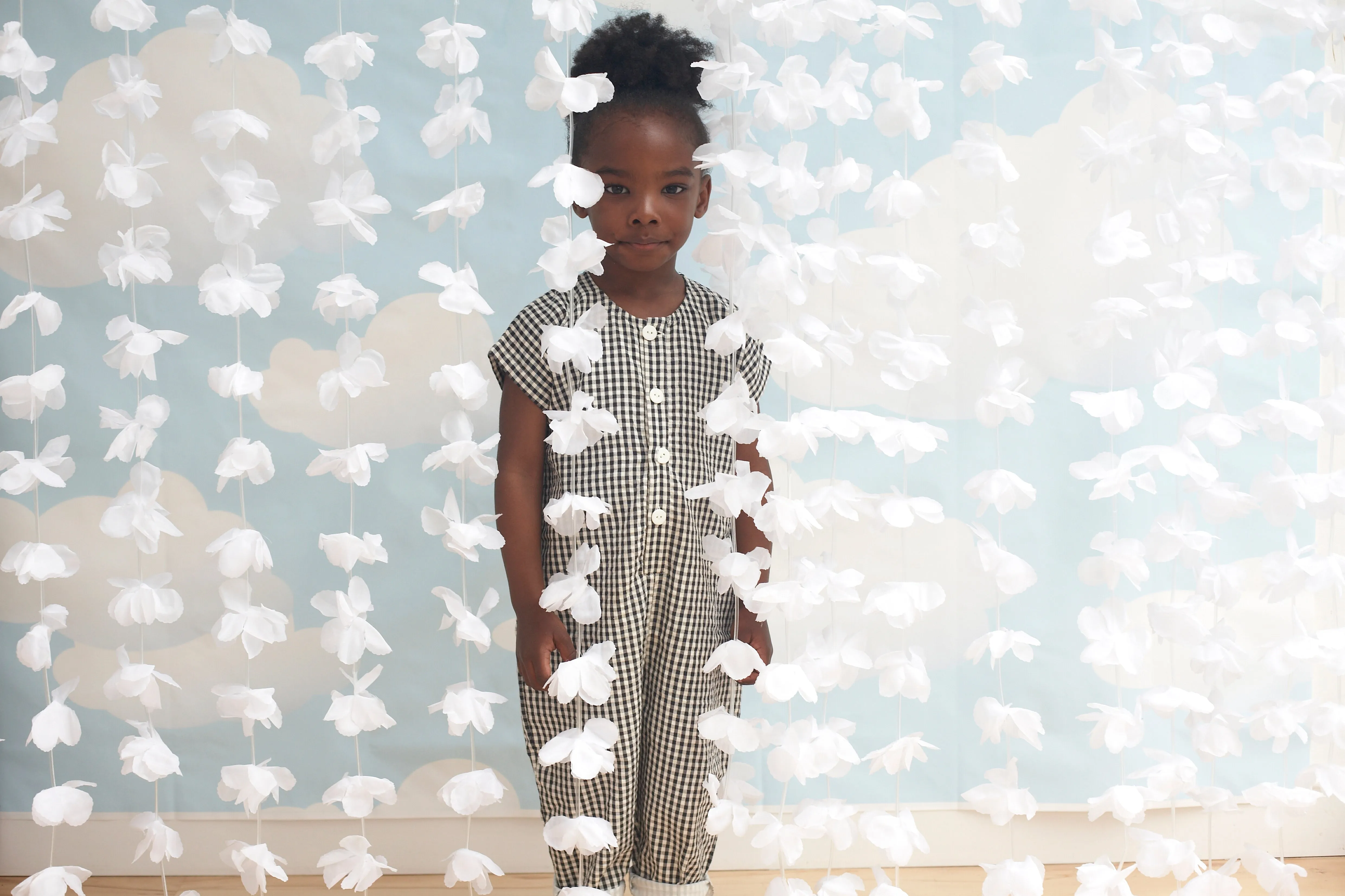 Pigeon Organics Jumpsuit (seersucker check), black
