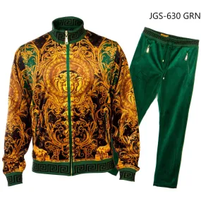 PRESTIGE GREEN VERSACE INSPIRED TRACKSUIT