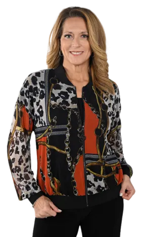 Print Zip-Up Jacket