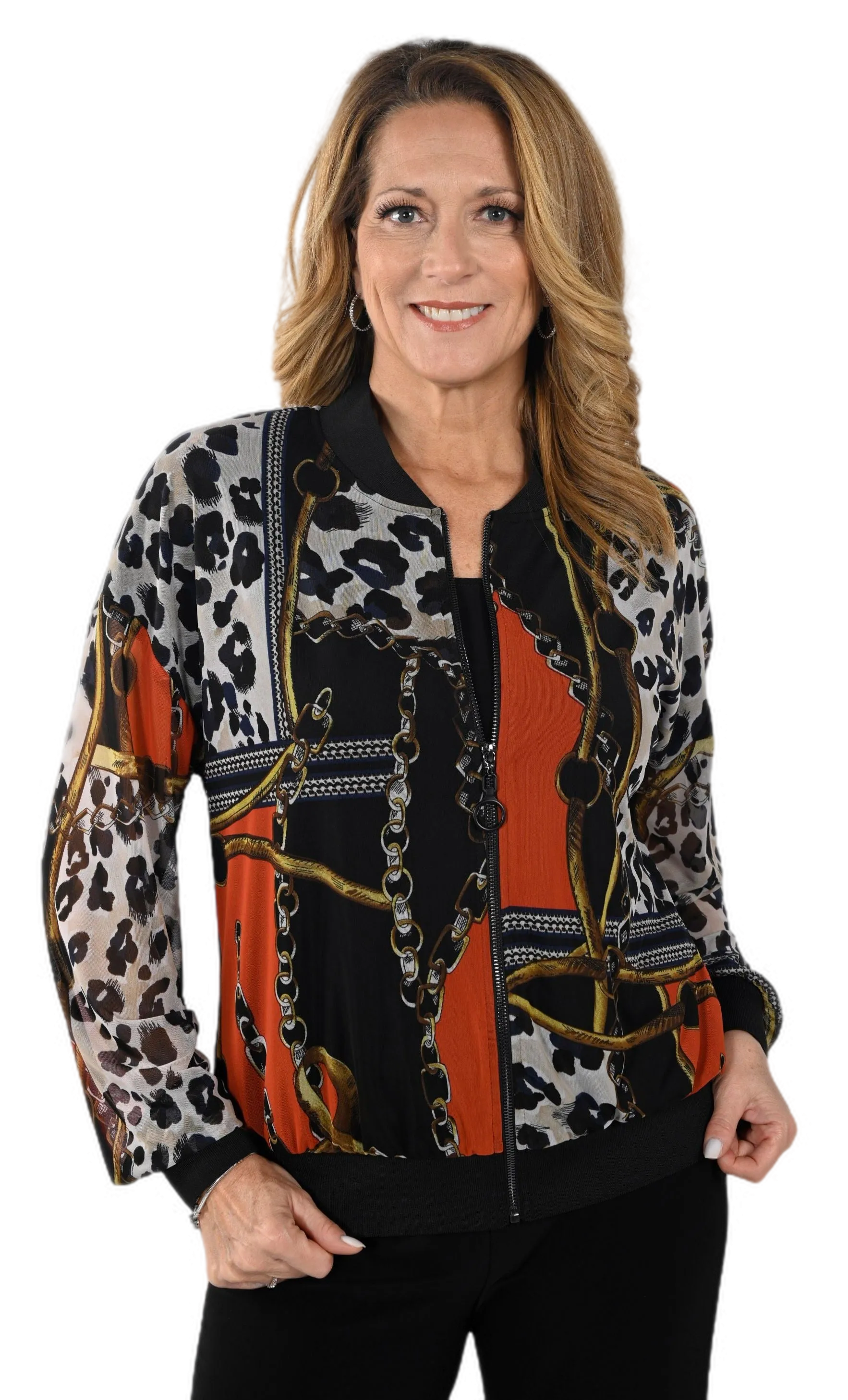Print Zip-Up Jacket